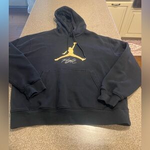 Jordan Black Hoodie with Gold Logo